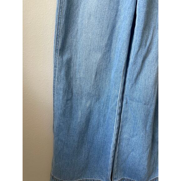 Universal Thread Wide Leg Sailor Pocket Light Wash Denim Overalls – Size 0 - Picture 3 of 7